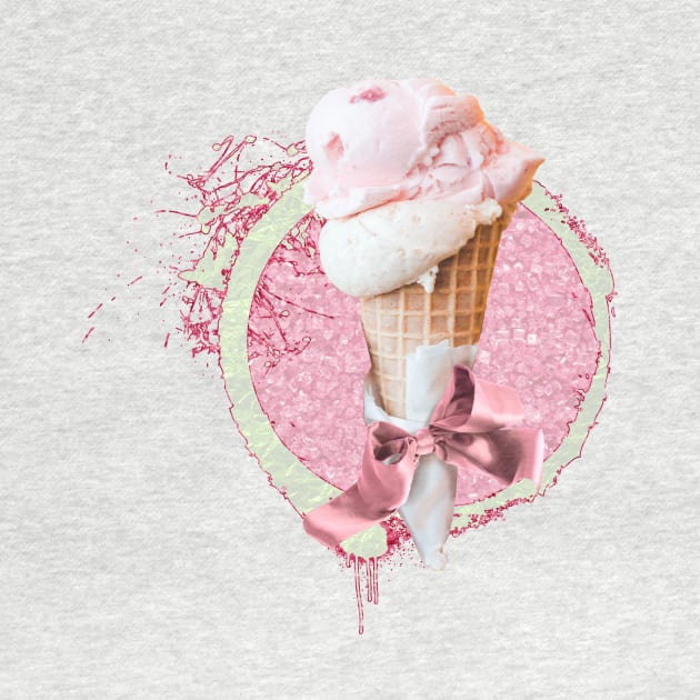 Strawberry Ice Cream Cone by CatAstropheBoxes